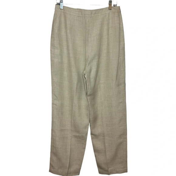 Evan Picone vintage pants linen look tan texture women’s size 16 - Picture 4 of 13